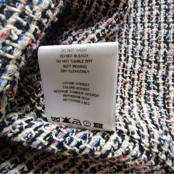 IRO tweed fringe short-sleeved boxy top size 2 XS - Picture 9 of 10